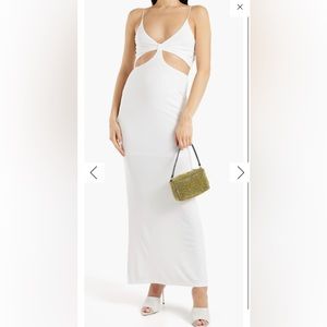 Alice + Olivia White Cutout Maxi Dress